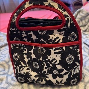 Floral Black and White Women's Bag